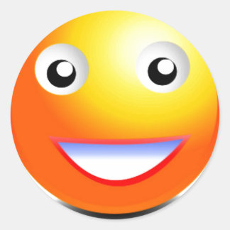 Adesivo Redondo Cor Laranja e Amarelo