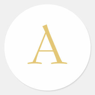 Adesivo Redondo Cor Monograma Profissional Personalizado Dourado