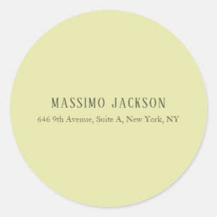 Adesivo Redondo Cor pastel personalizada nome minimalista personal