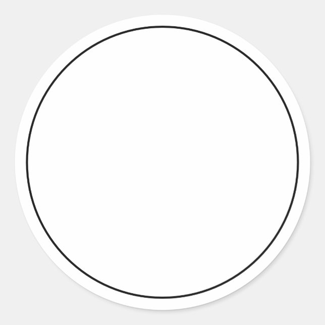 Adesivo Redondo Cor Personalizada do vazio (Frente)