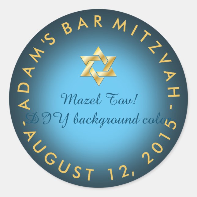 Adesivo Redondo Cor PixDezines mitzvah/DIY (Frente)