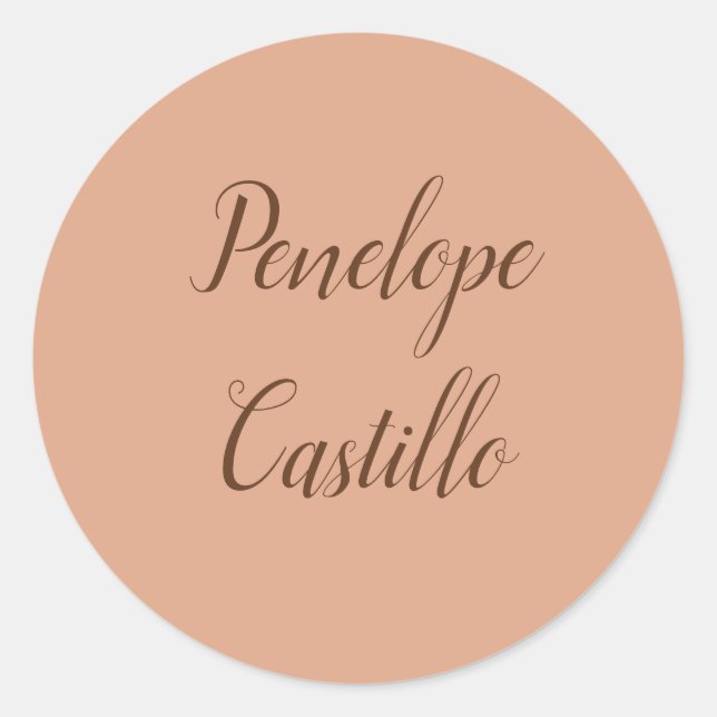 Adesivo Redondo Cor Simples Simples de Tumbleweed Profissional (Frente)