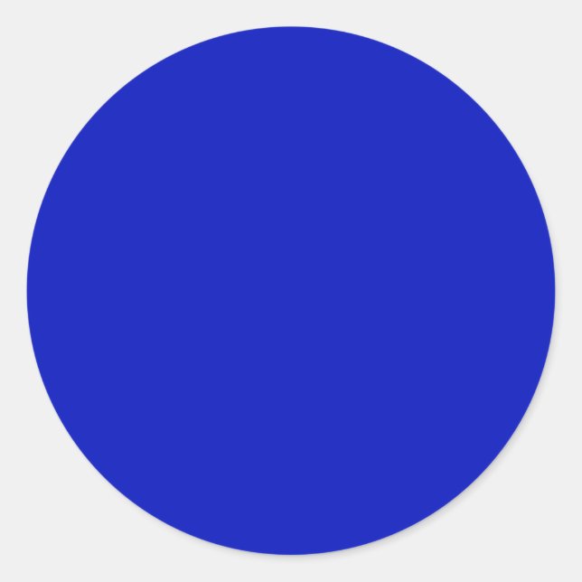 Adesivo Redondo Cor sólida: azul real (Frente)