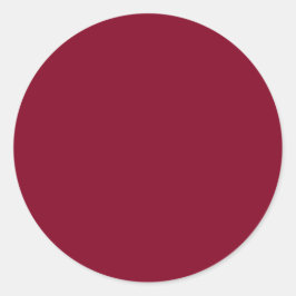 Adesivo Redondo Cor Sólida da Borgonha