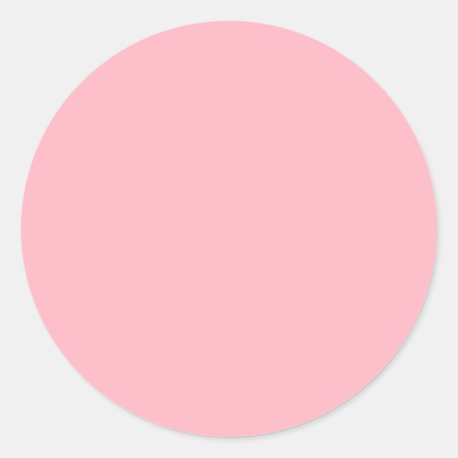 Adesivo Redondo Cor Sólida da rosa claro (Frente)