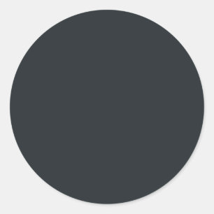 Adesivo Redondo Cor Sólida de Gunmetal Escuro