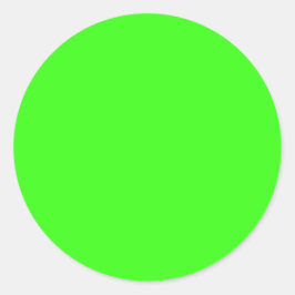Adesivo Redondo Cor Sólida Neon Verde