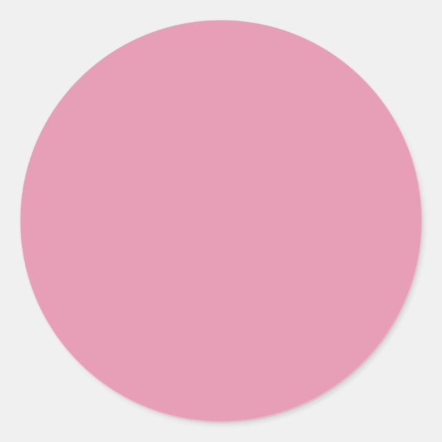 Adesivo Redondo Cor Sólida Rosa Encantadora (Frente)