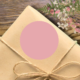 Adesivo Redondo Cor Sólida Rosa-Rosa Rosa | Clássico | Elegante