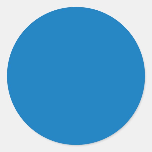 Adesivo Redondo Cor Sólido Azul Francês (Frente)