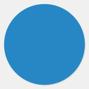 Adesivo Redondo Cor Sólido Azul Francês