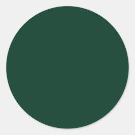 Adesivo Redondo Cor Sólido Verde Escuro