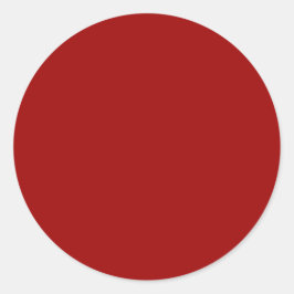 Adesivo Redondo Cor Sólido Vermelho Crimson