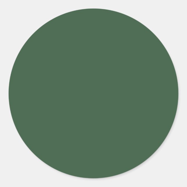 Adesivo Redondo Cor Verde Esmeralda Escuro Sólido (Frente)
