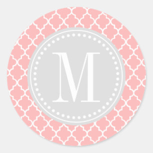 Adesivo Redondo Cora a estrutura cor-de-rosa dos azulejos do