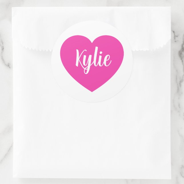 Adesivo Redondo Coração (Bolsa)