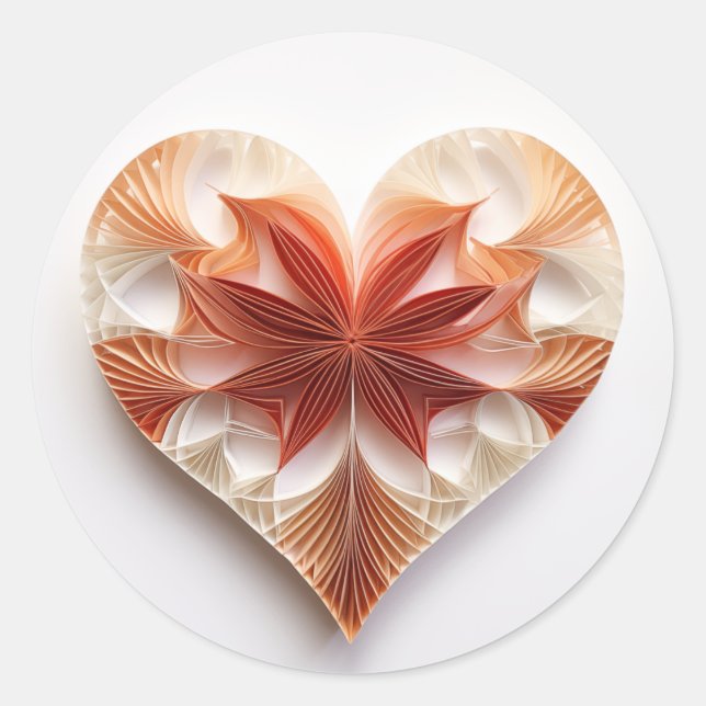 Adesivo Redondo Coração 0018 (Frente)