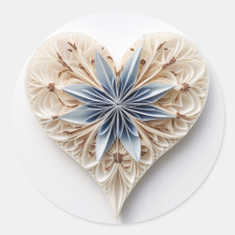 Adesivo Redondo Coração 0076