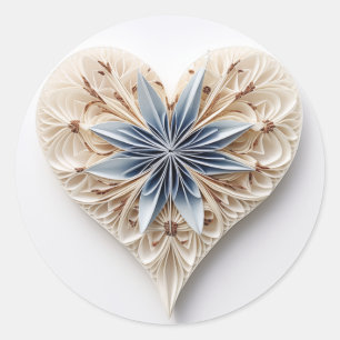 Adesivo Redondo Coração 0076