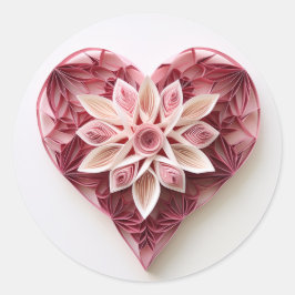 Adesivo Redondo Coração 0088