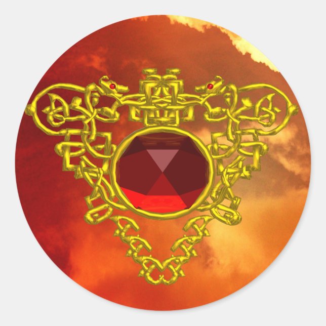 ADESIVO REDONDO CORAÇÃO CELTICA (Frente)