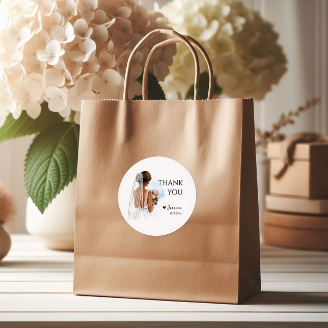 Adesivo Redondo Coração Chá de panela Afro-Americano (Criador carregado)