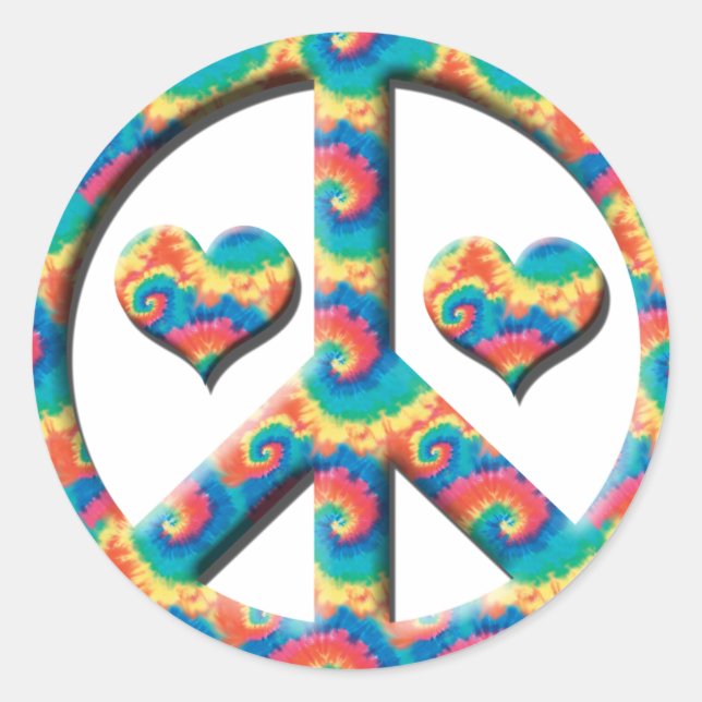 Adesivo Redondo Coração da Paz (Frente)