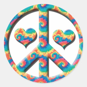 Adesivo Redondo Coração da Paz
