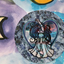 Coração de Amor com Dançarino de Teal e Roxo