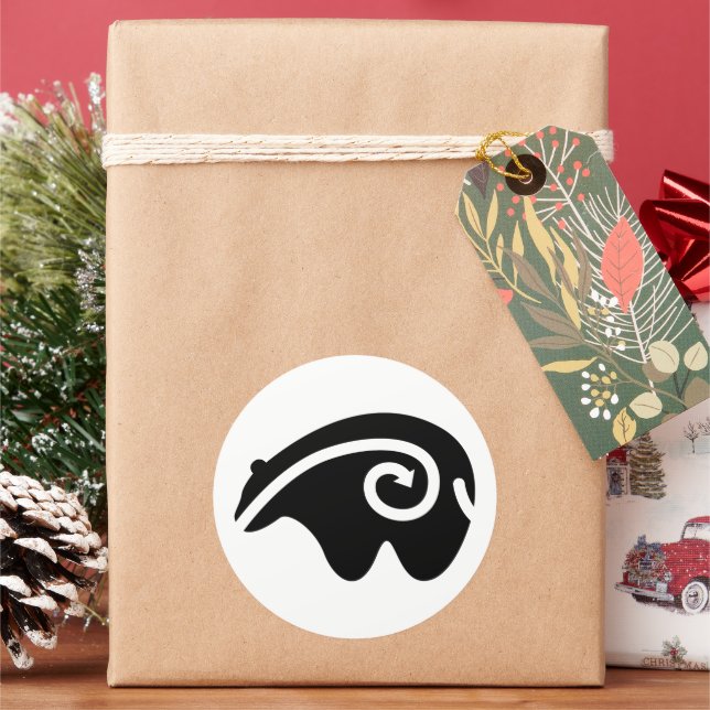 Adesivo Redondo coração de urso (Feriado)