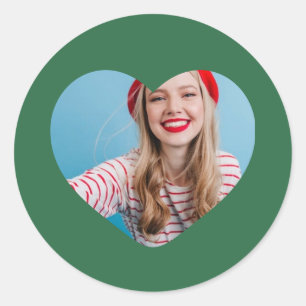 Adesivo Redondo coração do autocolante personalizado