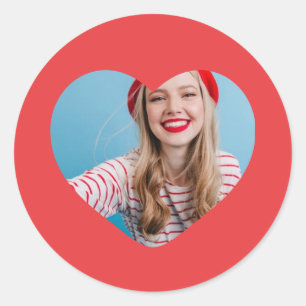 Adesivo Redondo coração do autocolante personalizado
