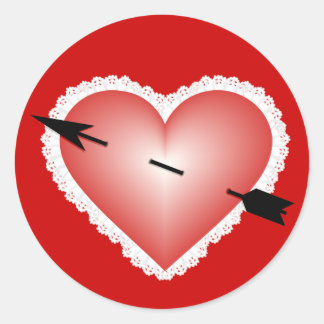 Adesivo Redondo Coração do namorados