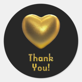 Adesivo Redondo coração do ouro