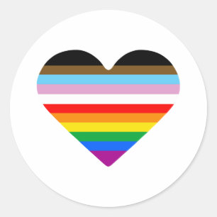 Adesivo Redondo Coração do POC LGBTQ