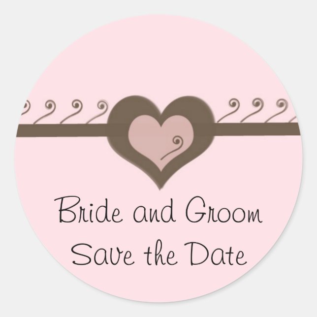 Adesivo Redondo Coração e Rolos (Frente)