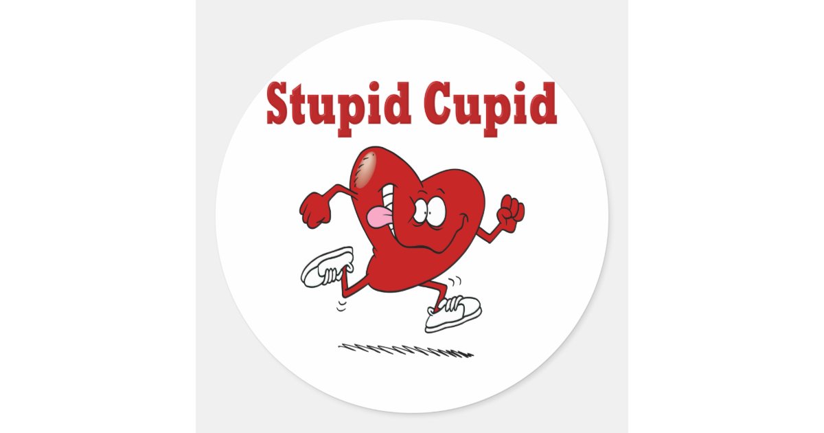 Adesivo Redondo Coraç u00e3o engraçado que funciona do Cupido Zazzle com br Adesivo De Unha Da Minnie Infantil ~ Adesivo Redondo Coraç u00e3o engraçado que funciona do Cupido Zazzle com br