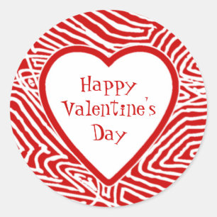 Adesivo Redondo Coração feliz dos namorados