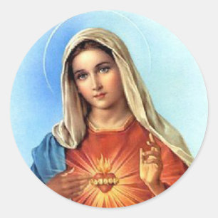 Adesivo Redondo Coração imaculado Mary