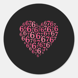 Adesivo Redondo Coração Rosa Dia dos Namorados 6 7 Coração de Amor