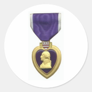 Adesivo Redondo Coração Roxo