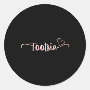 Adesivo Redondo Coração Tootsie Natal Avó Mulheres Dia das Mães Na