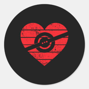 Adesivo Redondo Coração Uma Roda Amor Skate Elétrico Float Ska