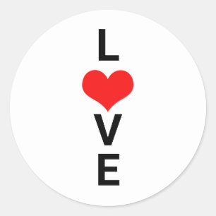 Adesivo Redondo Coração Vermelho de Amor Fofo Dia dos Namorados Br