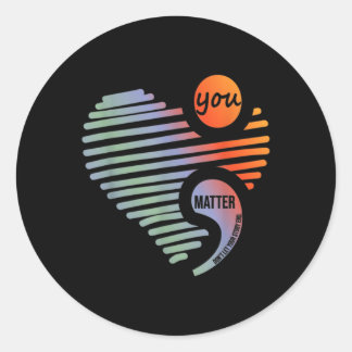 Adesivo Redondo Coração Você Não Deixa A História Acabar Com A Pre