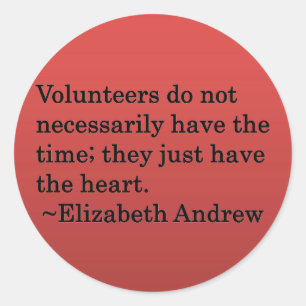 Adesivo Redondo Coração Voluntário