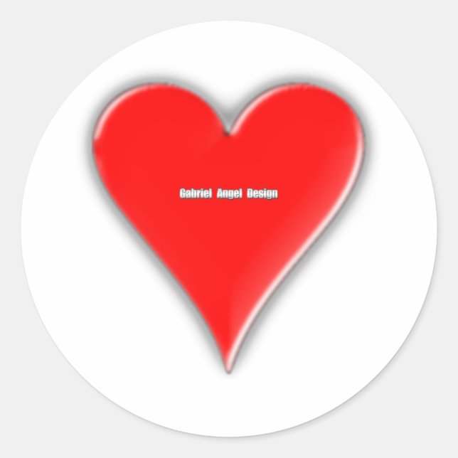 Adesivo Redondo Corações (Frente)