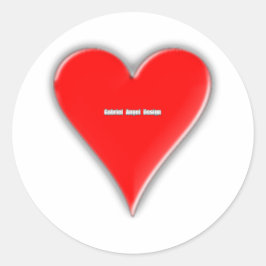 Adesivo Redondo Corações