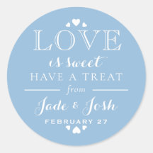 Corações Azuis Franceses Amor é Bonito Favor de Ca