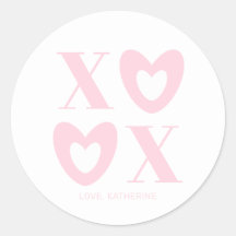 Corações brancos cor-de-rosa XOXO personagem giro 